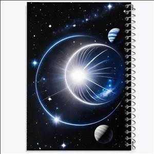 دفتر شطرنجی 100 برگ خندالو طرح کهکشان (galaxy)