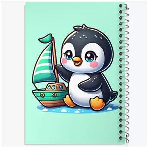 دفتر نقاشی 100 برگ خندالو طرح پنگوئن کیوت