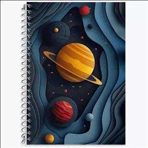 دفتر زبان دو خط 50 برگ خندالو طرح کهکشان (galaxy)