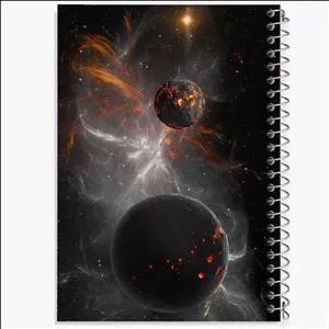 دفتر طراحی 100 برگ خندالو طرح کهکشان (galaxy)