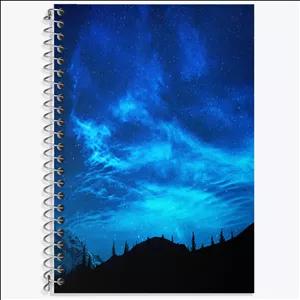 دفتر زبان سه خط 100 برگ خندالو طرح کهکشان (galaxy)