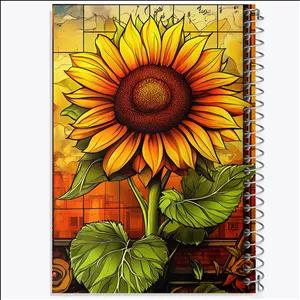 دفتر نقاشی 100 برگ خندالو طرح گل آفتابگردان
