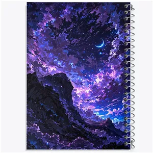 دفتر طراحی 50 برگ خندالو طرح آسمان شب