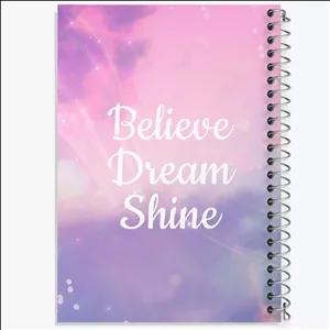 دفتر طراحی 100 برگ خندالو طرح Believe Dream Shine