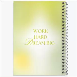 دفتر طراحی 100 برگ خندالو طرح Work Hard Dream Big