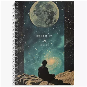 دفتر زبان سه خط 50 برگ خندالو طرح Dream It And Do It