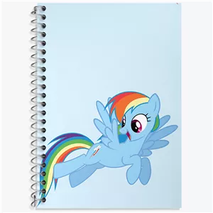 دفتر لغت 50 برگ خندالو طرح رینبو دش پونی