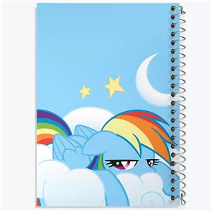 دفتر مشق 50 برگ خندالو طرح رینبو دش پونی