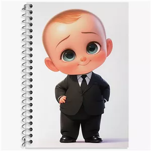 دفتر زبان سه خط 50 برگ خندالو طرح بچه رئیس (The Boss Baby)