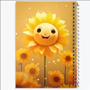 دفتر نقاشی 100 برگ خندالو طرح گل آفتابگردان