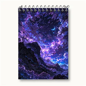 دفتر یادداشت خندالو طرح آسمان شب