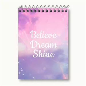 دفتر یادداشت خندالو طرح Believe Dream Shine