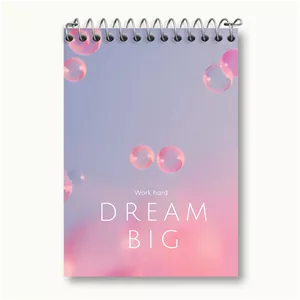 دفتر یادداشت خندالو طرح Work Hard Dream Big