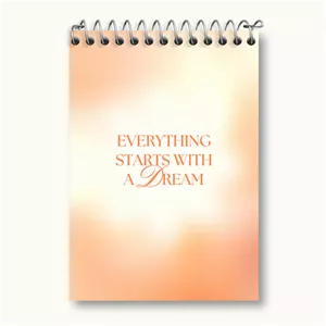 دفتر یادداشت خندالو طرح Everything Starts With A Dream