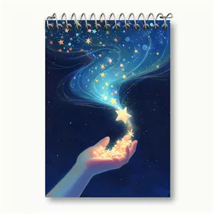 دفتر یادداشت خندالو طرح آسمان شب