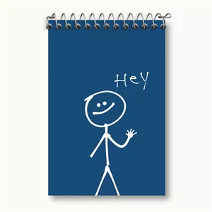 دفتر یادداشت خندالو طرح آدمک بامزه