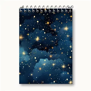 دفتر یادداشت خندالو طرح آسمان شب