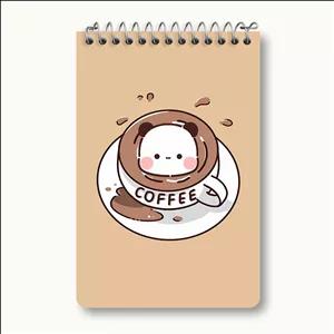 دفتر یادداشت خندالو طرح پاندا و قهوه