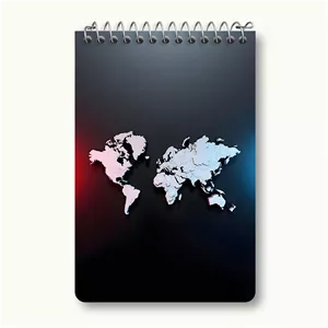 دفتر یادداشت خندالو طرح نقشه ی جهان