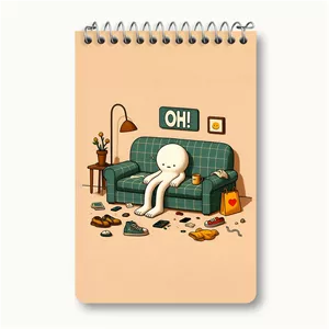 دفتر یادداشت خندالو طرح آدمک خسته