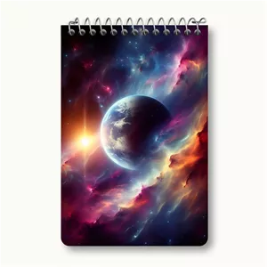 دفتر یادداشت خندالو طرح کهکشان (galaxy)