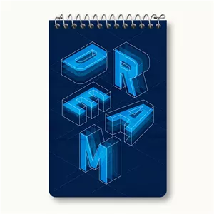 دفتر یادداشت خندالو طرح Dream