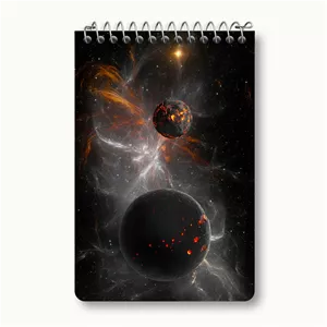 دفتر یادداشت خندالو طرح کهکشان (galaxy)