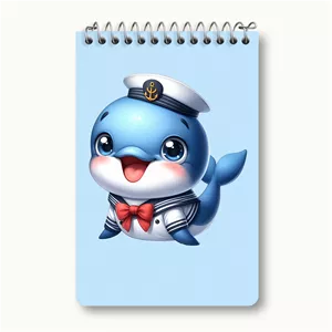 دفتر یادداشت خندالو طرح دلفین کیوت