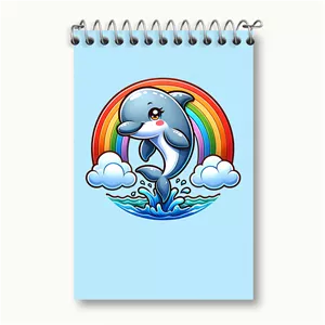 دفتر یادداشت خندالو طرح دلفین کیوت
