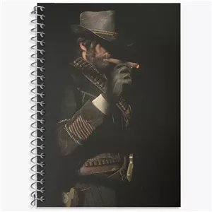 دفتر زبان سه خط 50 برگ خندالو طرح رد دد (Red Dead)