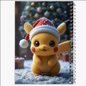 دفتر نقاشی 100 برگ خندالو طرح پوکمون و کریسمس