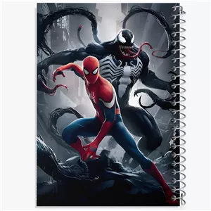 دفتر نقاشی 50 برگ خندالو طرح مرد عنکبوتی ونوم