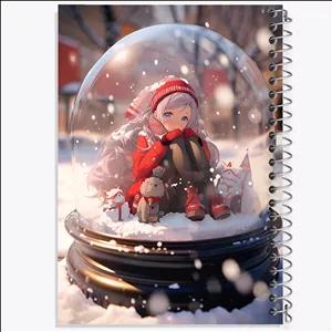 دفتر نقاشی 50 برگ خندالو طرح دختر و گوی کریسمس