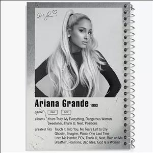 دفتر طراحی 100 برگ خندالو طرح آریانا گرانده (Ariana Grande)