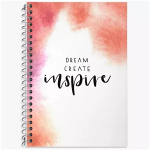 دفتر زبان دو خط 50 برگ خندالو طرح Dream Create Inspire