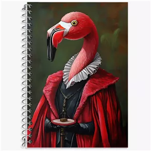 دفتر زبان دو خط 50 برگ خندالو طرح فلامینگو