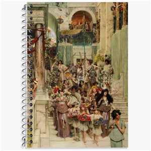 دفتر زبان دو خط 50 برگ خندالو طرح نقاشی بهار اثر لارنس آلما تادما