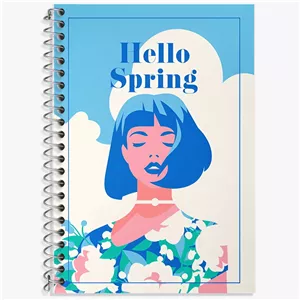 دفتر زبان دو خط 50 برگ خندالو طرح سلام به بهار