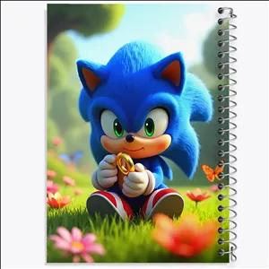 دفتر طراحی 50 برگ خندالو طرح سونیک (Sonic)