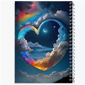 دفتر طراحی 100 برگ خندالو طرح آسمان شب