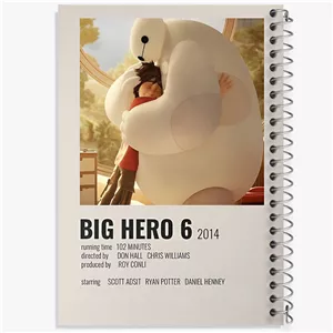 دفتر نقاشی 50 برگ خندالو طرح شش قهرمان بزرگ (Big Hero 6)
