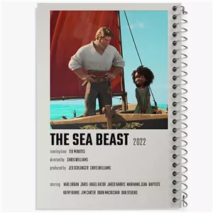 دفتر طراحی 100 برگ خندالو طرح هیولای دریا (The Sea Beast)
