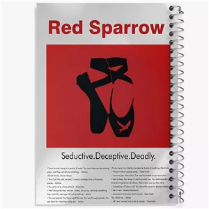 دفتر مشق 50 برگ خندالو طرح گنجشک سرخ (Red Sparrow)