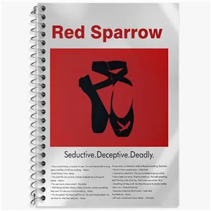 دفتر لغت 50 برگ خندالو طرح گنجشک سرخ (Red Sparrow)