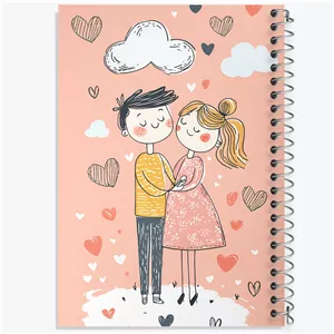 دفتر لیست خرید 50 برگ خندالو طرح عاشقانه (Lovely)