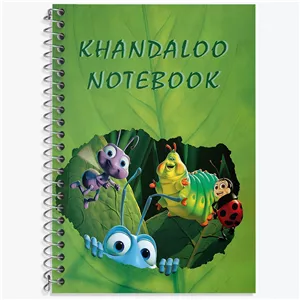 دفتر زبان سه خط 50 برگ خندالو طرح انیمیشن زندگی یک حشره (A bug's life)