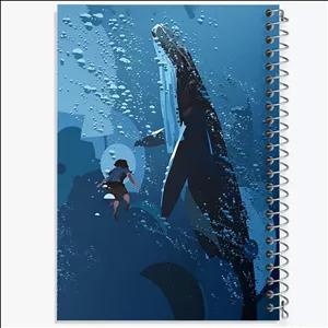 دفتر نقاشی 50 برگ خندالو طرح نهنگ آبی