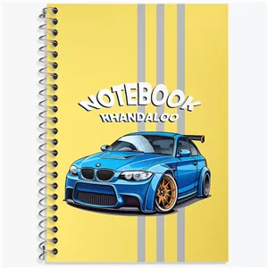 دفتر زبان سه خط 50 برگ خندالو طرح بی ام دبلیو (BMW)