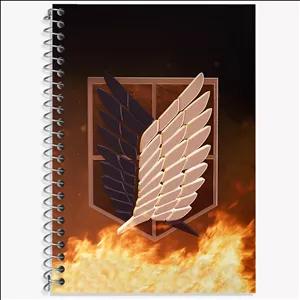 دفتر زبان دو خط 100 برگ خندالو طرح انیمه اتک آن تایتان (Attack on Titan)