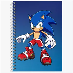 دفتر زبان دو خط 50 برگ خندالو طرح سونیک (Sonic)
